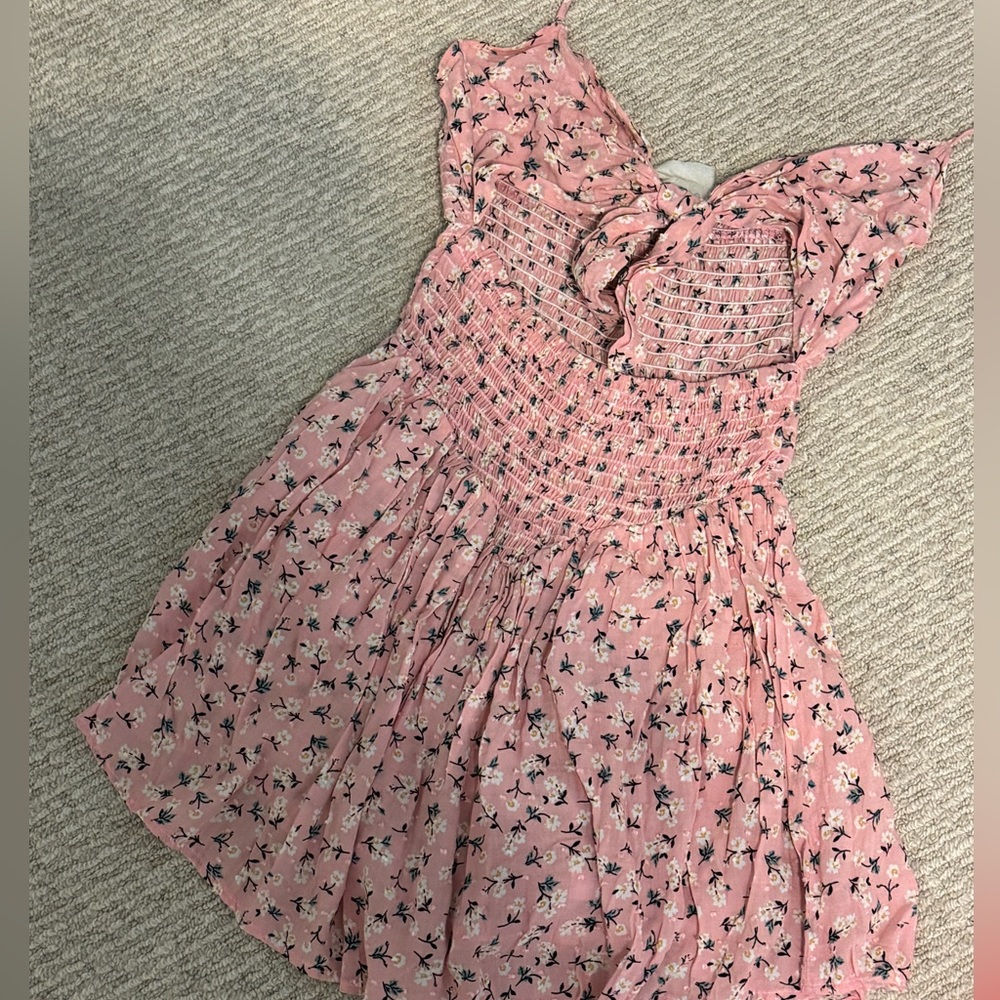 Pink Floral Romper